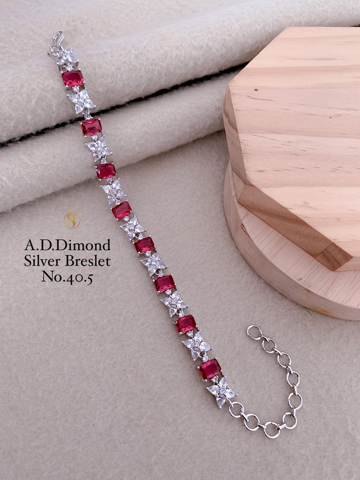 Silver AD Diamond Fancy Bracelets 2 Wholesale Online

